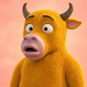 Shocked bull reaction