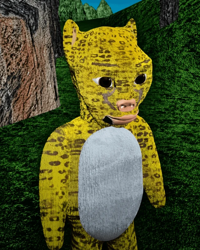 Portrait of Baola the leopard in the film